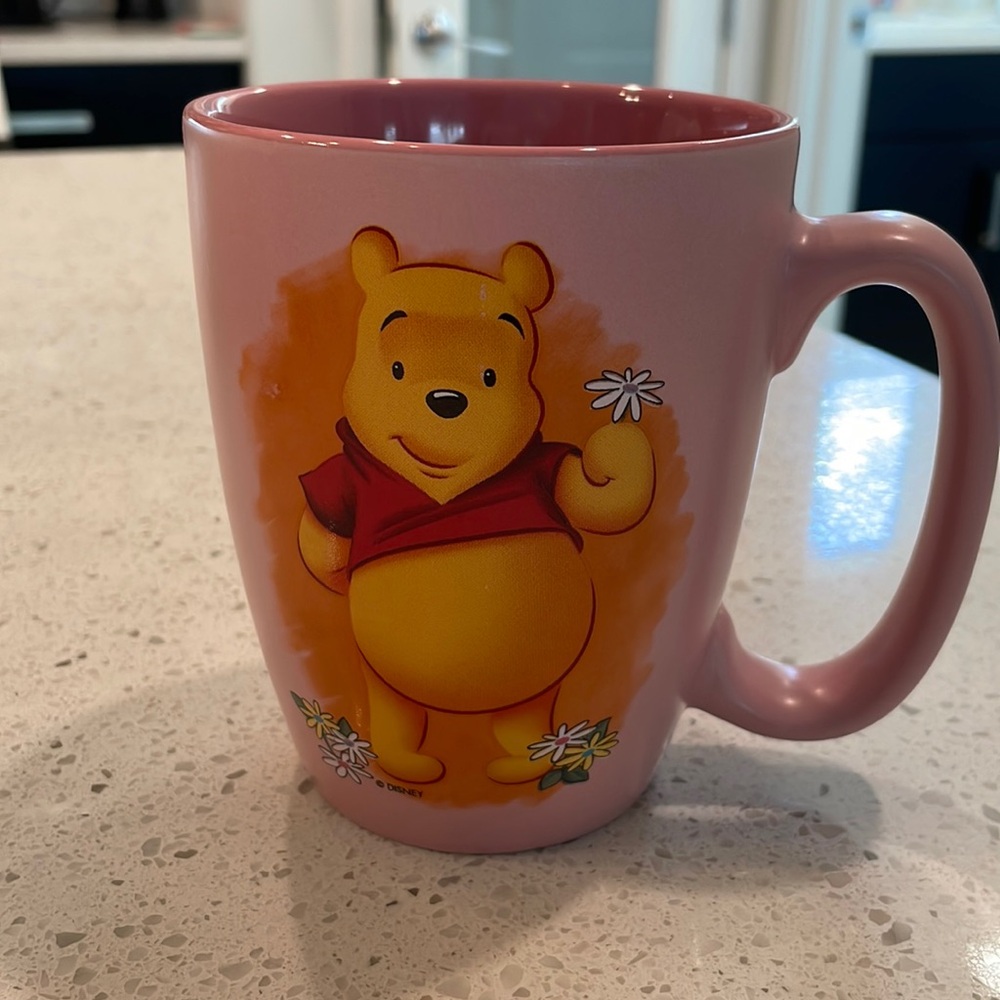 Large pink Winnie the Pooh mug from the Disney store